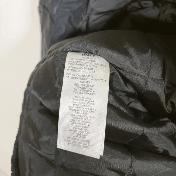 ONLY | DENIM  CONSTRAST BLACK PARKA - Picture 10 of 14
